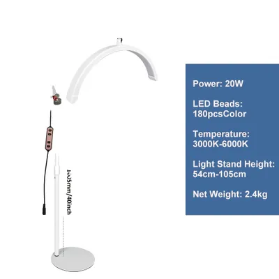 Zdjęcie produktu dla Regulowana lampa LED 20W, dwukolorowa 3000K-6000K, 180 kulek z pilotem, UE