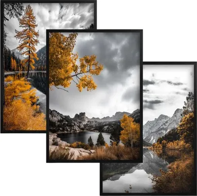 Image de Peintures murales Poster mural Automne Montagnes Décoration pour le bureau