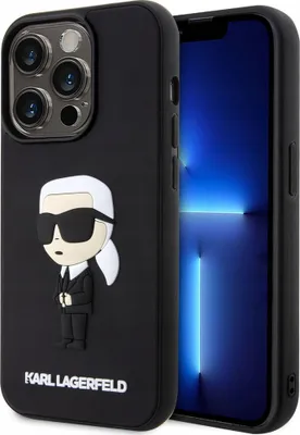 Obrázok produktu pre Ochranné puzdro Karl Lagerfeld pre iPhone 14 Pro, čierne puzdro na mobilný telefón