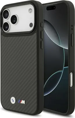 Produktbild von BMW case passend für IPHONE 17 Pro Max kompatibel mit MagSafe BMHMP17X24CFMMK (Polyamid Matt) black