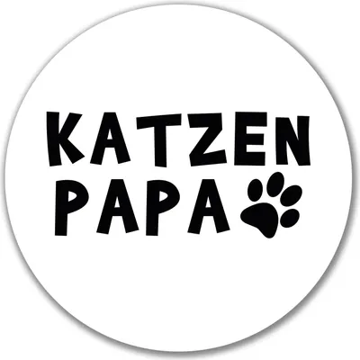 Produktbild von Huuraa Aufkleber Katzenpapa Tapse 10cm rund Sticker Geschenkidee