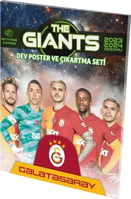 Image de Poster Galatasaray « The Giants » 2023/2024 – Poster mural XXL 68 × 98 cm avec 36 autocollants – sous licence officielle – Saison championne – Articles pour fans et cadeaux