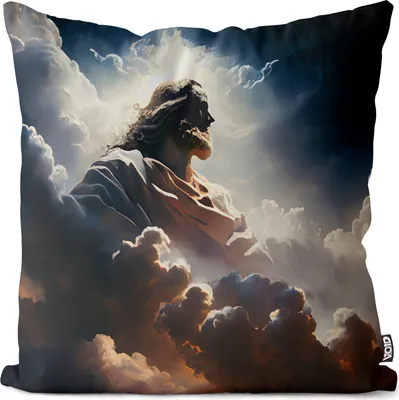 Produktbild von VOID Jesus Wolken Himmel Religion Kissenbezug Kissenhülle sofa couch wohnzimmer dekoration wasserfest Outdoor Garten Kissen bezug deko