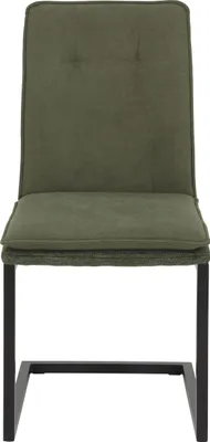Produktbild von Schwingstuhl TALIA S, dunkelgrüner Webstoff mit Kissen, schwarzes Metallgestell, 140 kg Tragkraft
