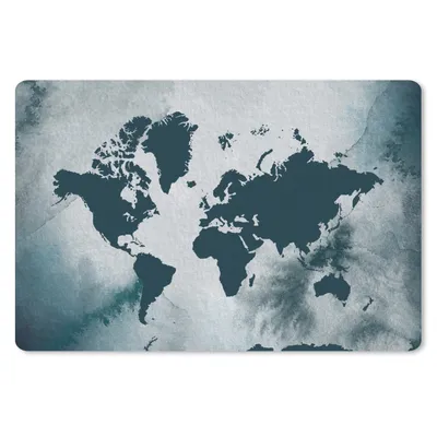 Produktbild von MuchoWow® Schreibtischunterlage Weltkarte - Farbe - Aquarell 60x40 cm - XXL Mauspad - Großes Mauspad