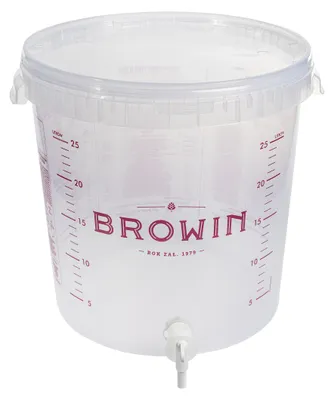 Produktbild von Browin Durchsichtiger Gärbehälter Von 30 L Mit Aufdruck, Hahn Und Deckel