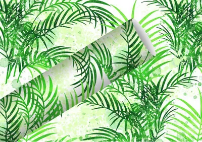 Produktbild von Braun & Company Geschenkpapier Kollektion Palmengarten grün 2 m x 70 cm