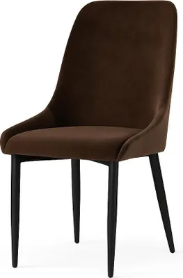 Produktbild von PAWS MÖBEL FEBE STUHL braun skandinavisch moderner gepolstert Loftstuhl mit hoher Rückenlehne 95x49x59