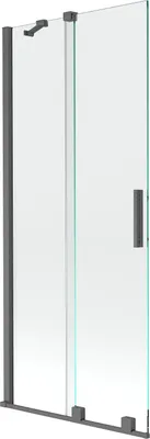 Immagine prodotto di Mexen Velar parete per vasca da bagno a 2 ante scorrevoli 80 x 150 cm, trasparente, grigio fucile spazzolato - 896-080-000-01-66