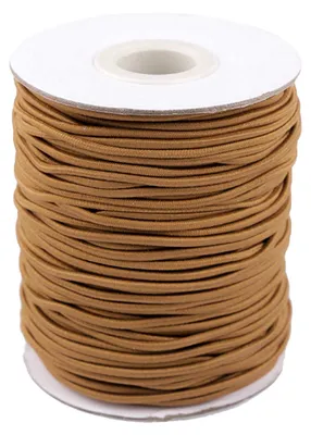 50m extra starke Gummikordel Gummischnur 2mm braunbeige