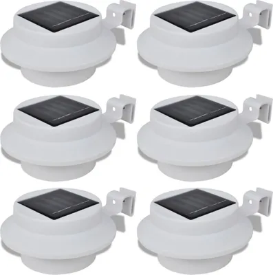 Obrázok produktu pre vidaXL 6x vonkajšia lampa Sunlight Set Plotové svetlo Žľabové svetlo Biela