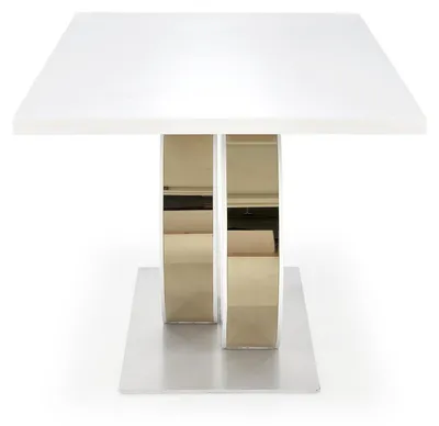 Produktbild von Design Esstisch HAG-777 Weiß Hochglanz - Gold ausziehbar 160 - 200 cm