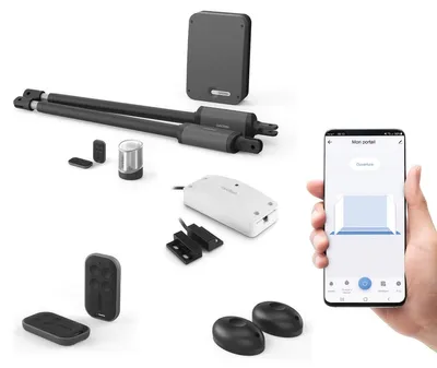 Produktbild von Vernetzter Antrieb für Flügeltore – Styrka 310 + Fotozellen + 2 zusätzliche Fernbedienungen