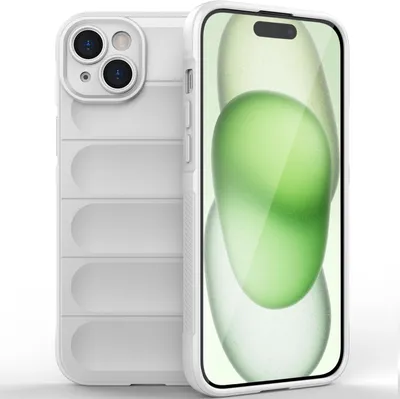 Produktbild von iPhone 15 Hülle, Weich TPU Silikon Stossfest Anti-rutsch Schutzhülle für iPhone 15 Weiß