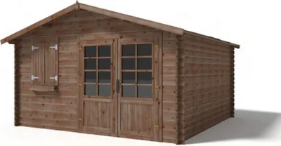 Produktbild von Everest-Gartenhaus mit Veranda-Option, 400 x 400 x 252 cm