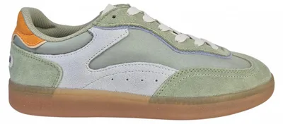 Image de Baskets pour femmes The Hoff Brand Park, cuir, vert sauge, semelle intérieure amovible, Topp - Chaussures pour femmes Top Trends, vert, cuir/textile