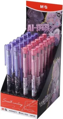 Produktbild von Długopis żelowy z motywem Manga Pink Fantasy, niebieski wkład, 24 sztuki