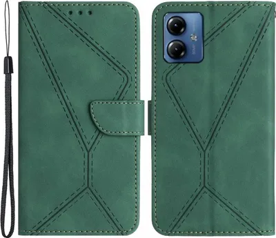Produktbild von Motorola Moto G54 Hülle - Coverup Klapphülle - Grün