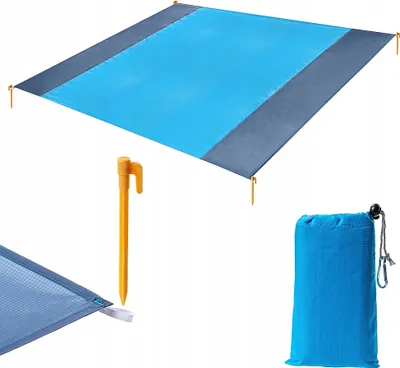 Produktbild von KADAX Strand-Picknickdecke, 200 x 210 cm, Strandmatte für Strandcamping, groß