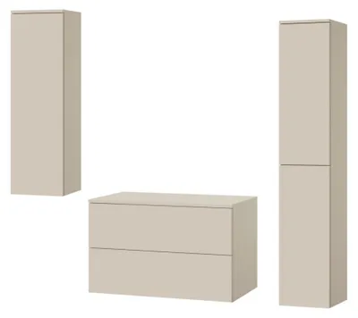 Produktbild von Badezimmerset 3-Teilig: Unterschrank + 2 Hochschränke Color Kaschmir (2S 80 + 1D 100 + 2D160)