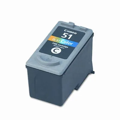 Produktbild von Canon CL-51, Hohe (XL-) Ausbeute, Cyan, Magenta, Gelb, Tinte auf Pigmentbasis, 1 Stück(e), 330 Seiten