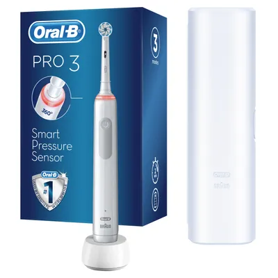 Obrázek produktu pro Oral-B PRO 3 3500 Sensitive Clean White + cestovní pouzdro