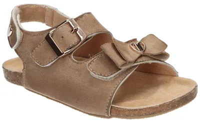 Produktbild von American Club AK06, Mädchen Sandalen Klettverschluss Leder-Einlegesohle bequem, Beige 26