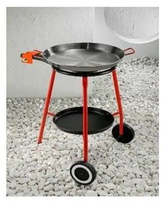 Zdjęcie produktu dla Zestaw do paelli GARCIMA Andreu - Patelnia do paelli, średnica 46 cm, 12 elementów - Piekarnik do paelli, średnica 40 cm, moc 11,40 kW - Trzonożna podstawka z platformą