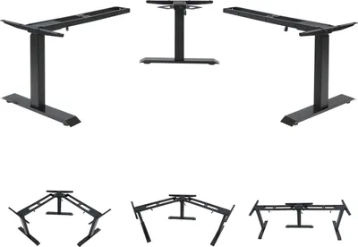 Produktbild von 3in1 Gestell HWC-D40, variables Tischgestell, elektrisch höhenverstellbar Memory 47kg  schwarz