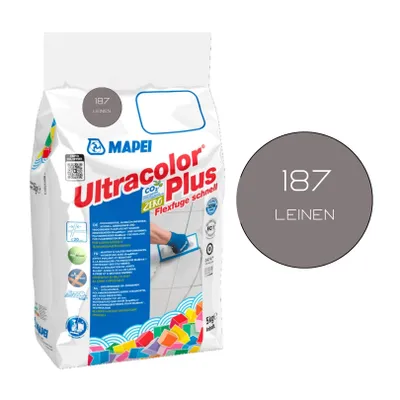 Produktbild von MAPEI® ULTRACOLOR PLUS Fugenmörtel 187 leinen 5 kg Flexfuge ohne Ausblühen schnell trocknend Fliesenfuge