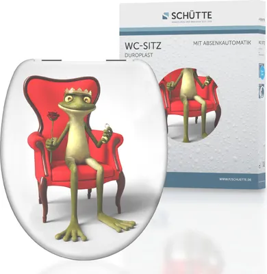 Obrázek produktu pro SCHÜTTE WC sedátko FROG KING, duroplastové WC sedátko s motivem soft close