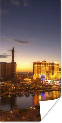 Produktbild von MuchoWow® Poster Las Vegas - Abend - Sonnenuntergang 75x150 cm - Dekoration für die Wände