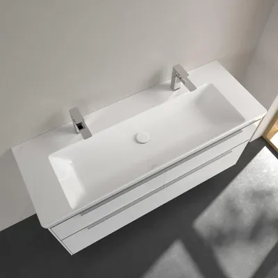 Produktbild von Villeroy & Boch Subway 3.0 Schrankwaschtisch 130 cm, mit 2 Hahnlöchern, ohne Überlauf