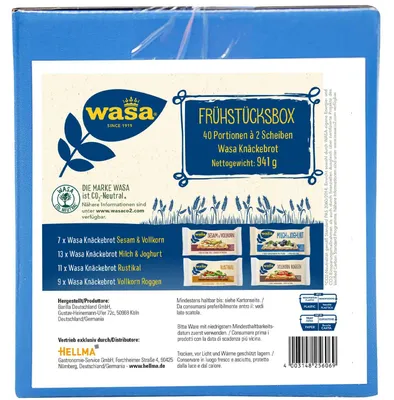 Produktbild von Wasa Frühstücksbox 40x2er