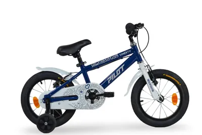 Produktbild von Pilot Bike Sonekto Kinderfahrrad 16 Zoll , Jungen- & Mädchenfahrrad, Stahlrahmen, V-Brake vorne & hinten, 1 Gang, Stützräder & Kettenschutz