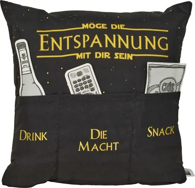 Produktbild von HERGO Sofahelden Kissen "Möge die Entspannung mit Dir sein"
