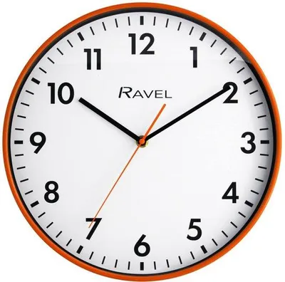 Immagine prodotto di Moderno orologio analogico da 30 cm, arancione, per l'ufficio e la cucina