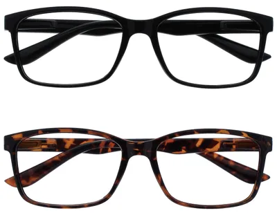 Produktbild von Lesebrille 2er-Pack Schwarz Braun RR83-12 +1,00 Herren Kunststoff Leser