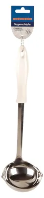 Produktbild von Suppenschöpfer 32 cm Laura EUROHOME® – aus Edelstahl und Kunststoff, 1x8x31,5cm – ideal zum Servieren von Suppen geeignet