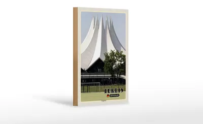Produktbild von Holzschild Städte Berlin Deutschland Tempodrom 12x18 cm Dekoration