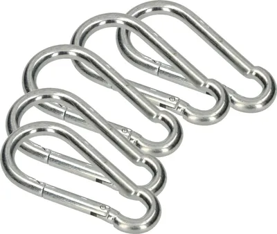 Immagine prodotto di KOTARBAU® Set di 5 moschettoni da vigile del fuoco per corde 140x12mm Moschettone da vigile del fuoco robusto per catene