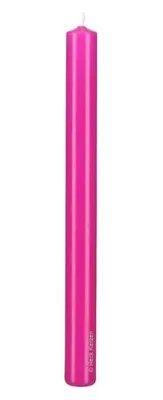 Zdjęcie produktu dla Świeczki walcowe w kolorze fuksja, 300 mm x Ø 30 mm, 6 sztuk