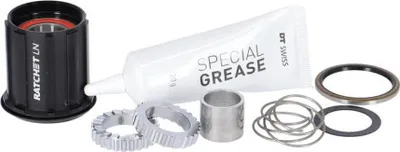 Image de Kit de conversion moyeu HR DT Swiss en aluminium, 3 Pawl in Ratchet LN, Shimano HG MTB 8/11 vitesses, noir (1 kit)
