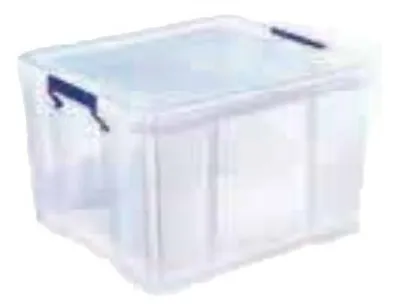 Image de Fellowes Boîte de rangement ProStore, 48 litres, transparent transparent clair, en PP recyclable résistant aux chocs, avec