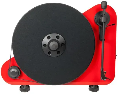 Obrázok produktu pre Pro-Ject VT-E BT R, Gramofón s remeňovým pohonom, Automatický, Červená, Hliník, Nerezová oceľ, Kremík, MDF