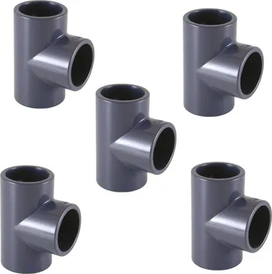 Produktbild von 5er PVC T-Stück 90 Grad D 50 mm