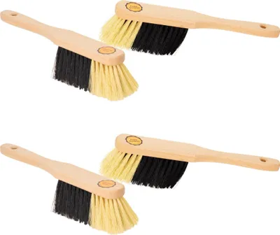 Produktbild von Novaliv 4x Handfeger I feine Kunstborsten I Handbesen Holz I Hand Brush Handkehrer dust pan