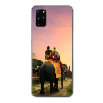 Produktbild von MuchoWow® Handyhülle Schutzhülle Hülle für Samsung Galaxy S20 Plus Elefant - Tiere - Dorf - Natur Silikon Softcase Handy Hülle - Hartschale