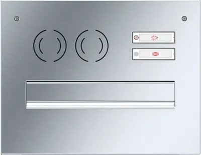 Produktbild von Renz Frontplatte eckig passend zu Unterputz Briefkasten 360x280mm, Edelstahl gebürstet