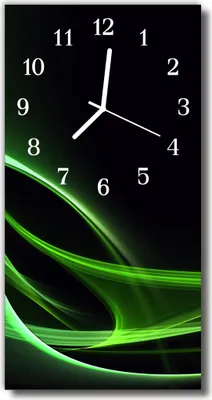 Produktbild von Tulup Glasuhr Wanduhr Küchenuhr Echt-Glas 30x60 Abstrakt Schwarz